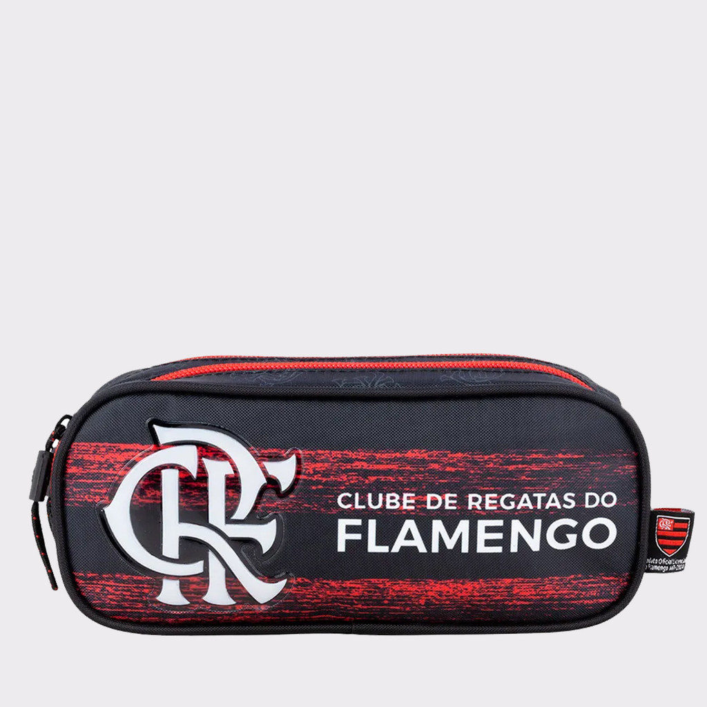 Estojo Flamengo Duplo Juvenil Rubro Negro Preto em Oferta na Shopee