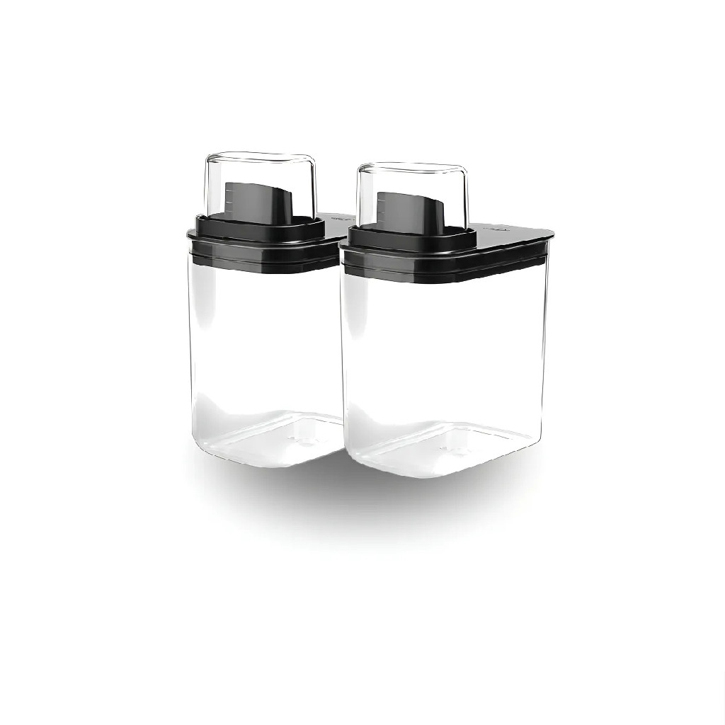 Kit Lavanderia 2 Dispenser Flow 1,5L Cor Preto