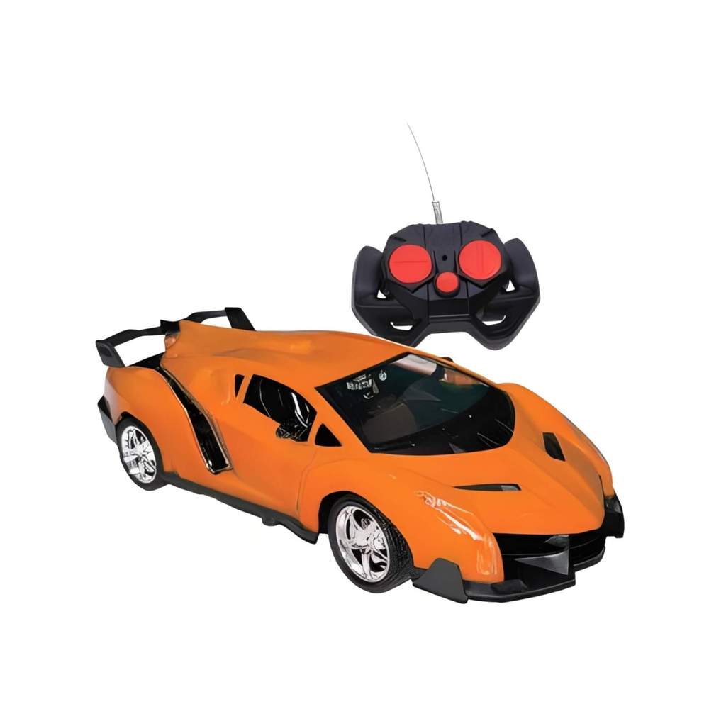 Brinquedo Infantil Carro Esportivo Laranja com Controle Remoto, Luz e Som Zippy Toys - 11130