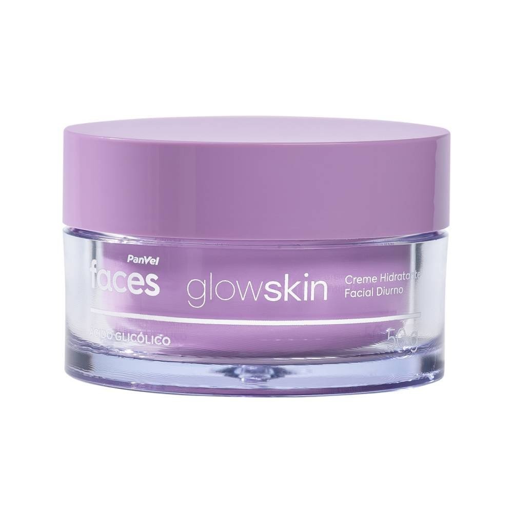 Creme Hidratante Facial Diurno Glicólico Panvel Faces Glow Skin 50g em Oferta na Shopee