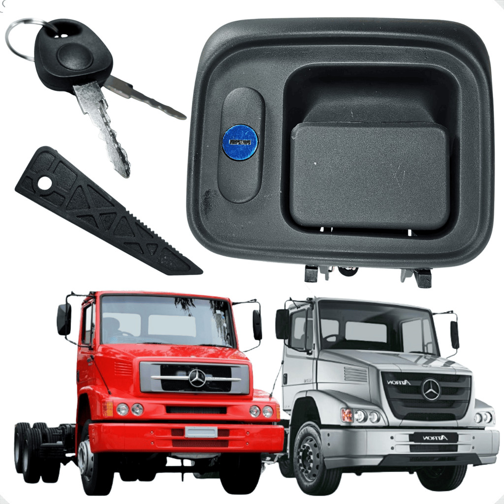 Maçaneta Externa Puxador Da Porta Direito Com Chaves Mercedes Benz Atron Hpn Fpn