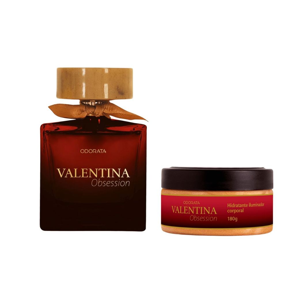 Conjunto Valentina Obsession: Perfume + Hidratante Iluminador