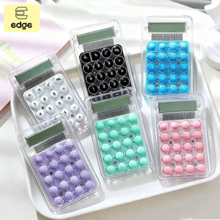 Calculadora mini transparente e fofa de 8 dígitos com display silencioso em Oferta na Shopee