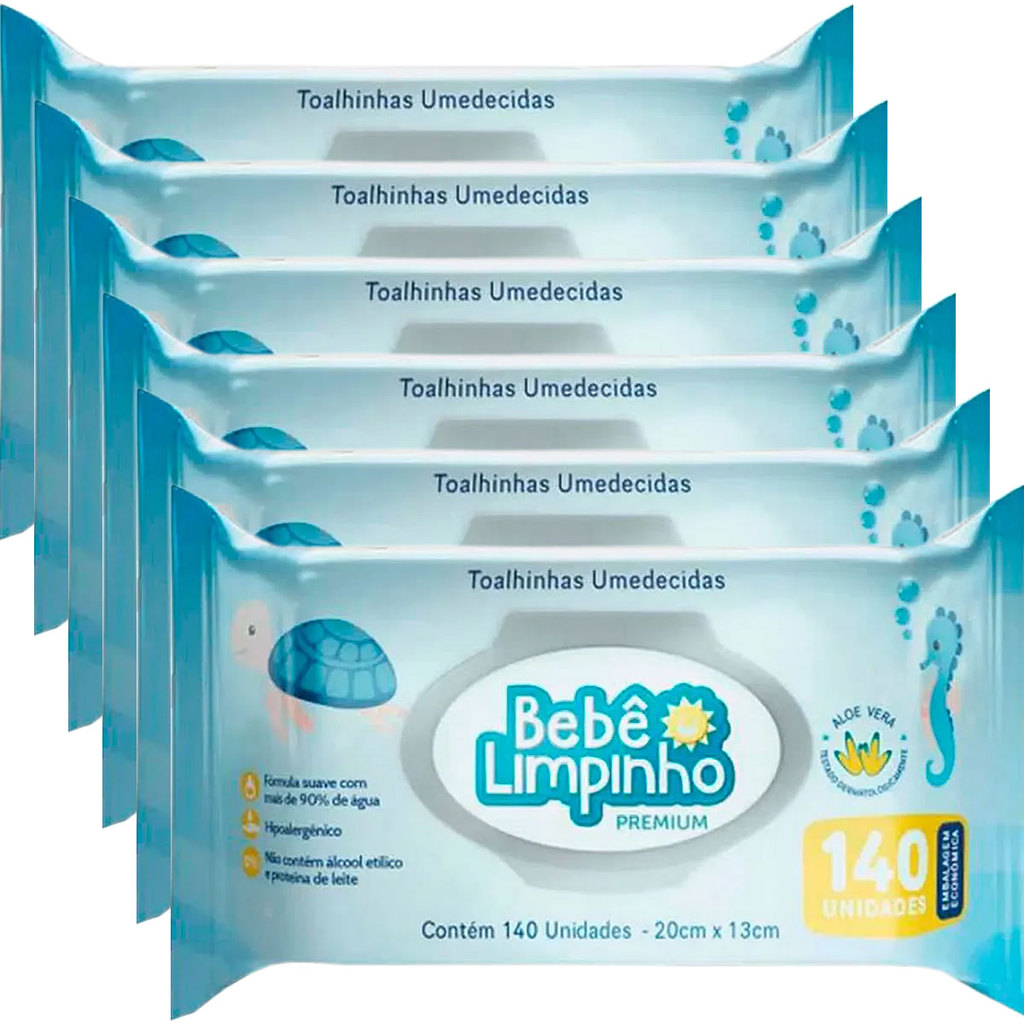 kit 840 Toalhas Umedecidas Bebê Limpinho Premium em Oferta na Shopee