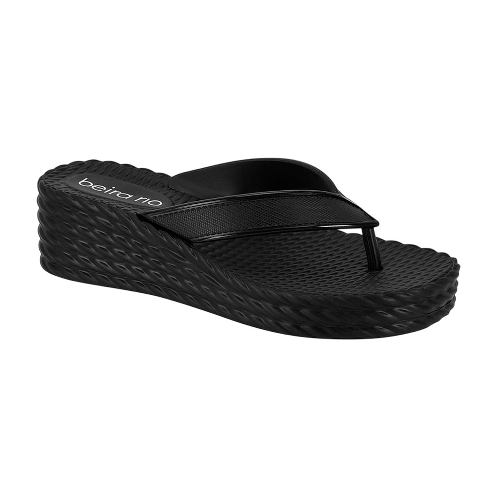 Chinelo Salto Anabela Tira Larga Slim Feminino Beira Rio
