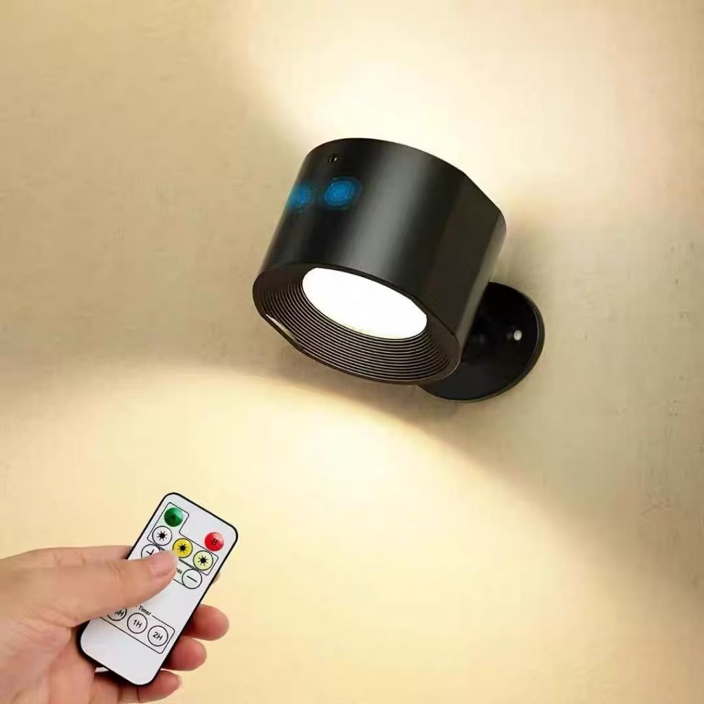 Luminária Spot LED 5W dupla lado Recarregável com Controle Remoto, Timer, Duas Cabeças Magnéticas e 3 Tons de Cor