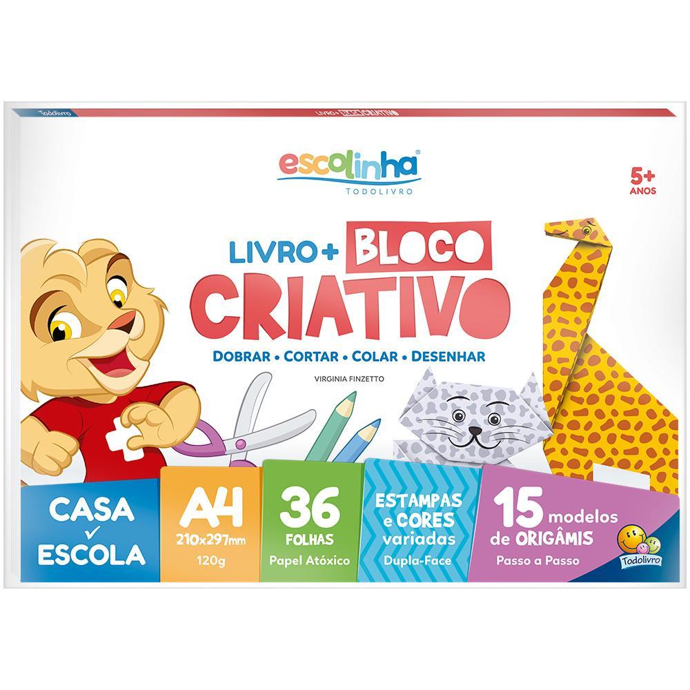 Livro Escolinha Livro+A4 Bloco Criativo (Origami) - Livros Sorocaba