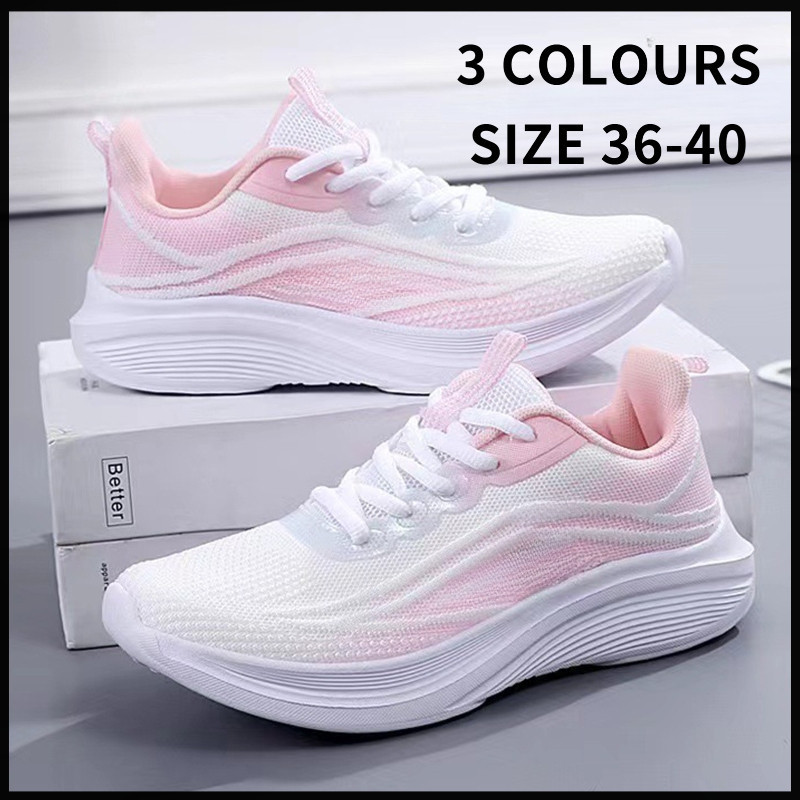 Tênis Sapatos Femininos Tenis De Estoque Pronto Calçados Femininos Esportivos Corrida Tecido Voador