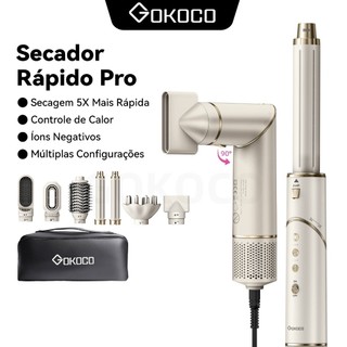 GOKOCO 7 Em 1 Escova De Secador De Cabelo Multifuncional Conjunto De Alta Velocidade Para…