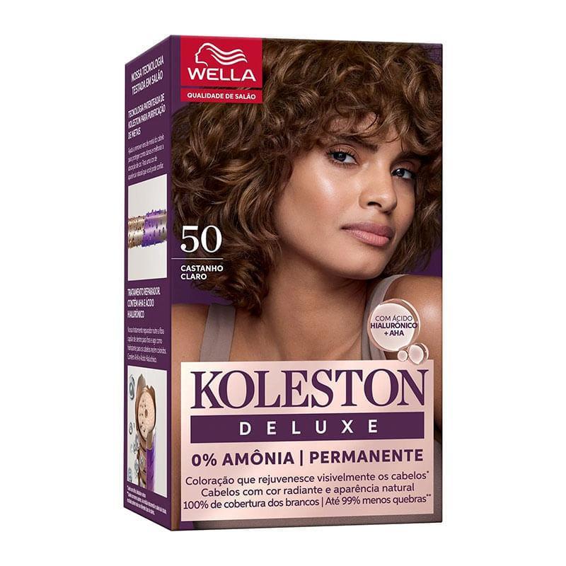 Coloração Koleston Deluxe Castanho Claro 50 em Oferta na Shopee
