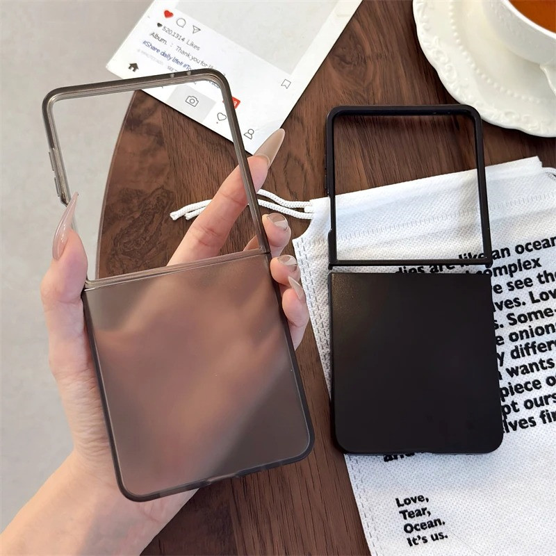 Capa ultrafina fosca transparente para Galaxy Z Flip