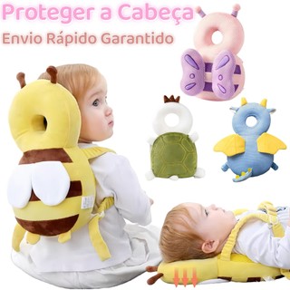 Mochila-Protetor de Cabeça Bebê - Almofada de Amortecimento, Protege Cabeça e Costas