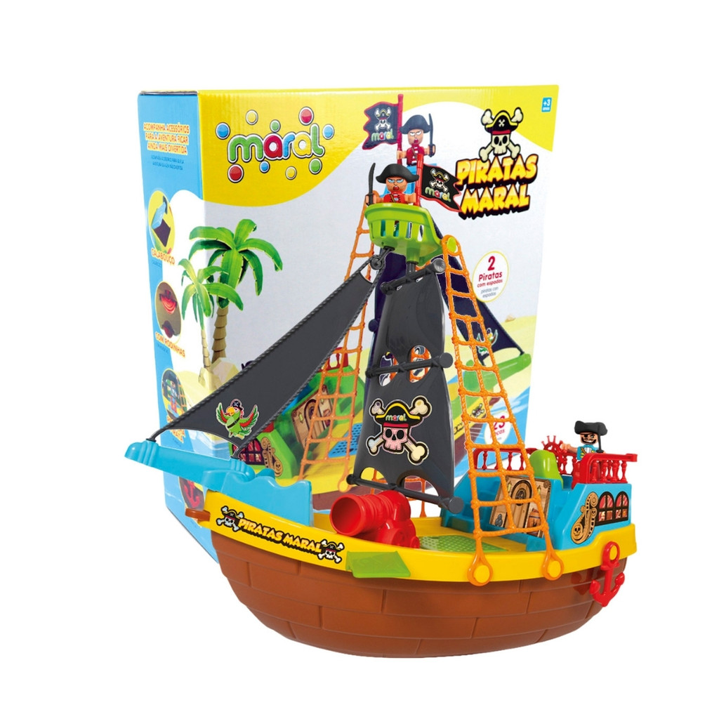 Barco de Brinquedo Piratas com Acessórios Maral em Oferta na Shopee