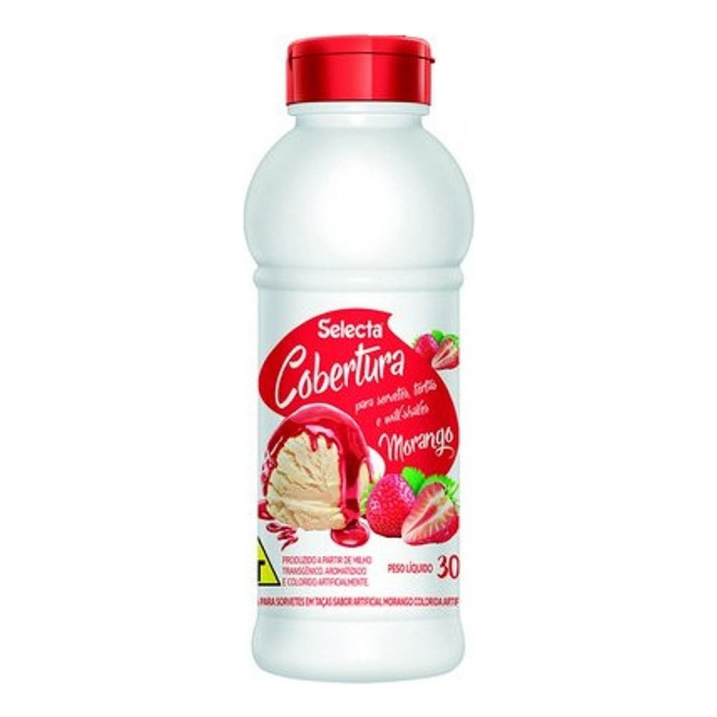 Cobertura Para Sorvete Sabor Morango 300g - Selecta