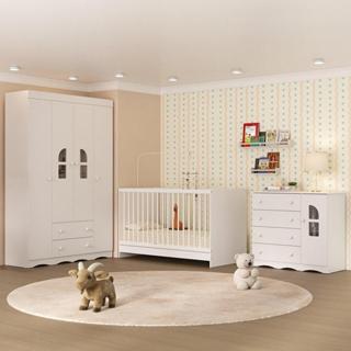 Quarto de Bebê Completo Liz Multimóveis MP4551 com Berço 3 em 1 para Colchão 130x60cm em Oferta na Shopee