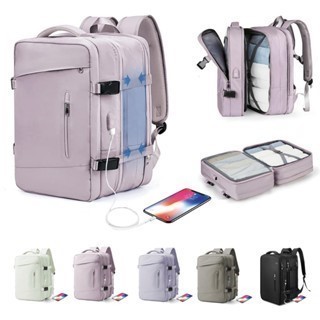 Mochila De Viagem USB Masculina E Feminina À Prova D'água Reforçada Expansível Para Laptop De Negócios
