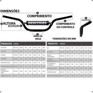 Guidão Renthal 7/8 Baixo 966 Reed / Windham em Oferta na Shopee