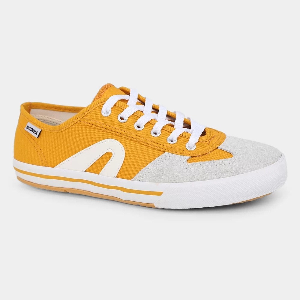 Tênis Rainha VL-2500 Masculino - Amarelo e Branco