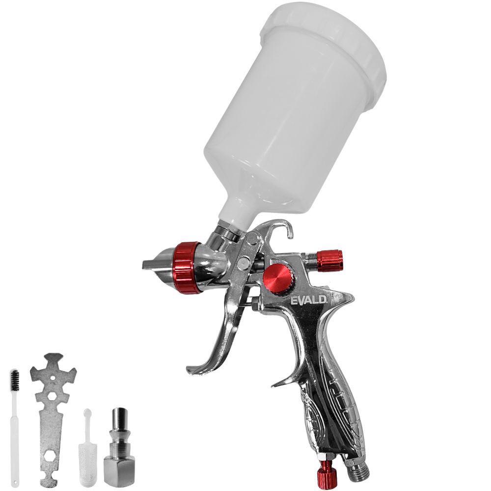 Pistola de Pintura HVLP Gravitacional Bico 1,3 MM 600 ML EHVLP-600 EVALD