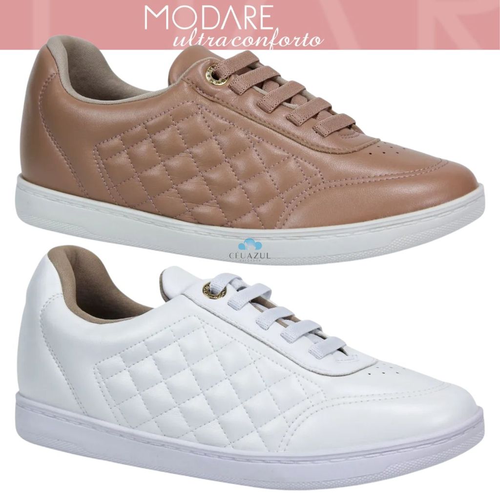 Tênis Modare Feminino Casual Matelassê Conforto Ultraconforto Original