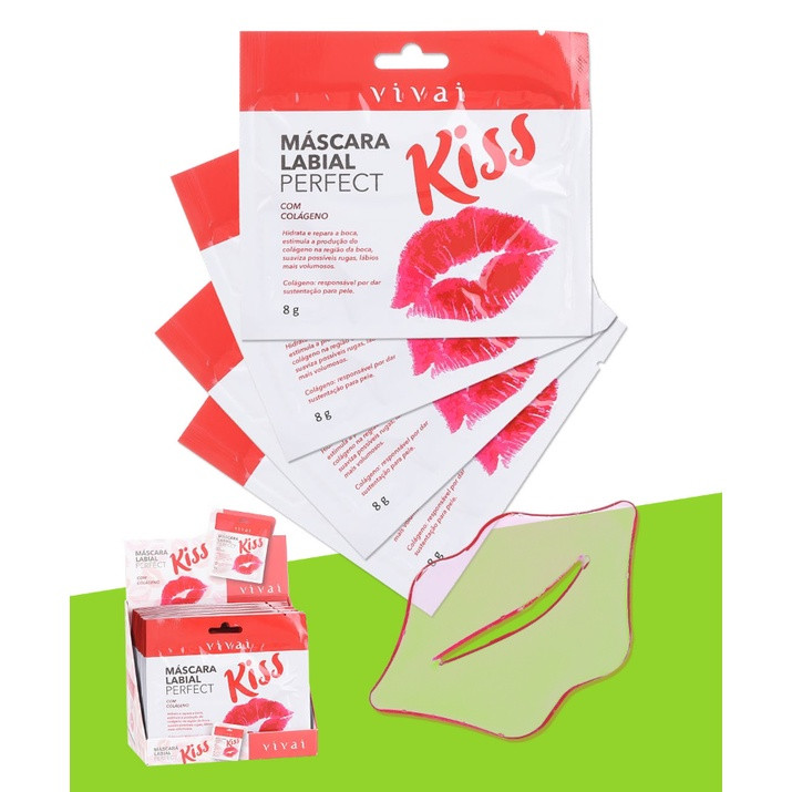 Máscara Labial Vivai 5035.1.1 com Colágeno - Escolha seu Kit: 3/4/5/6 Unidades
