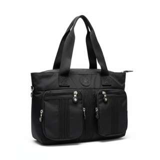 Bolsa Transversal de Ombro Grande em Nylon Cabe Notebook Alça Ajustável - Bolsos Frontais em Oferta na Shopee