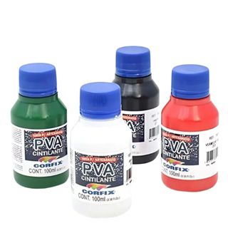 Tinta PVA Cintilante 100ml Corfix Ref. 16121 em Oferta na Shopee