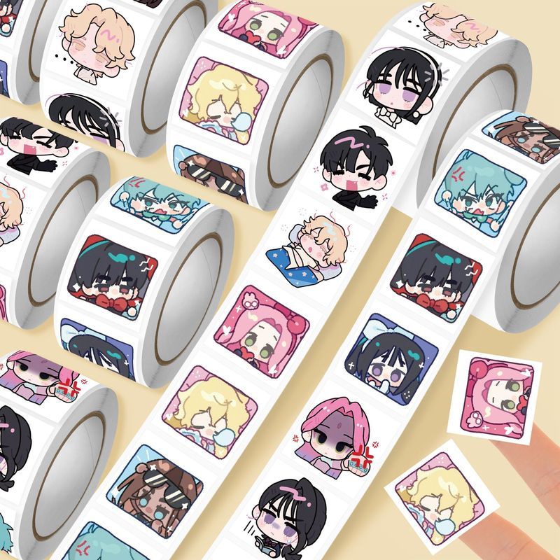 500 Unidades/Conjunto Versão Q Tv Alien Stage Anime Adesivo de Desenho Animado Fofo Mizi Sua Até Ivan Hyuna Luka Diário