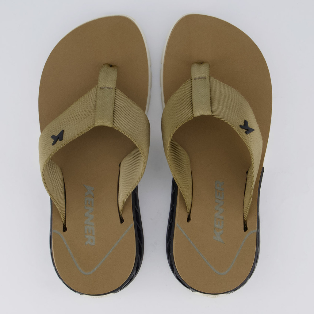 Chinelo Kenner Rakka Marrom e Branco em Oferta na Shopee