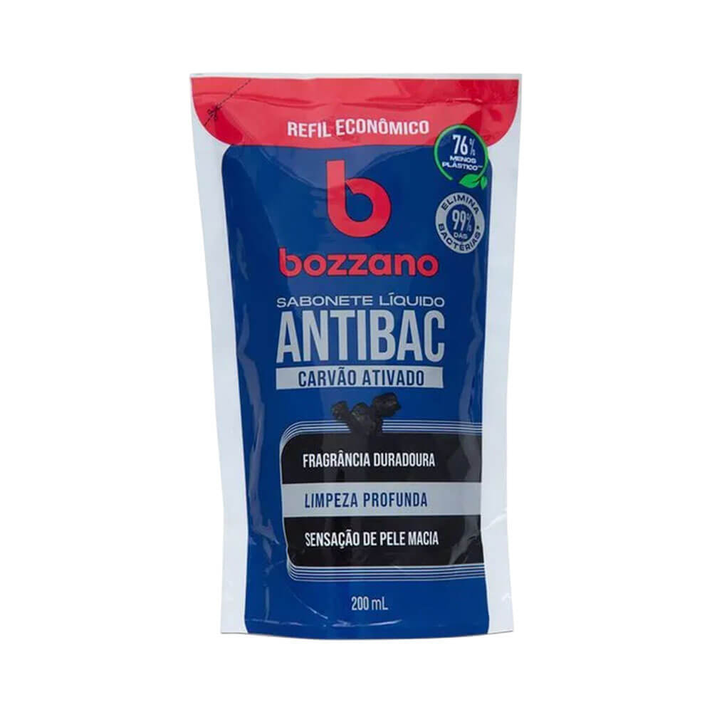 Sabonete Líquido Bozzano Refil Antibacteriano Carvão Ativo 200ml em Oferta na Shopee