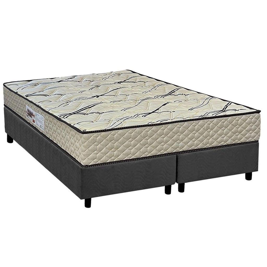 Conjunto Box Queen: Colchão Espuma Paropas AG65 Max Sono Clean + Base CRC Suede Gray (158x198)