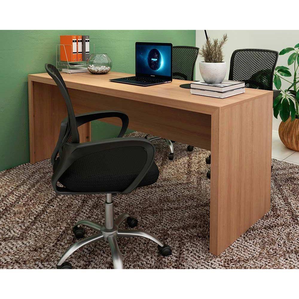Mesa de Escritório ME4185 180cm Amêndoa - Tecno Mobili em Oferta na Shopee