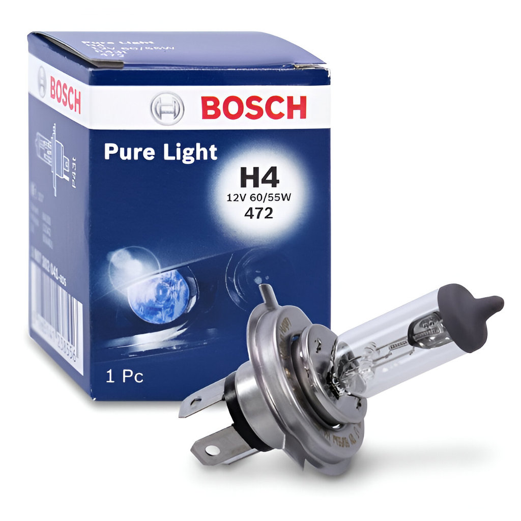 Lâmpada Farol H4 Original Volkswagen Bosch Pure Light 55W