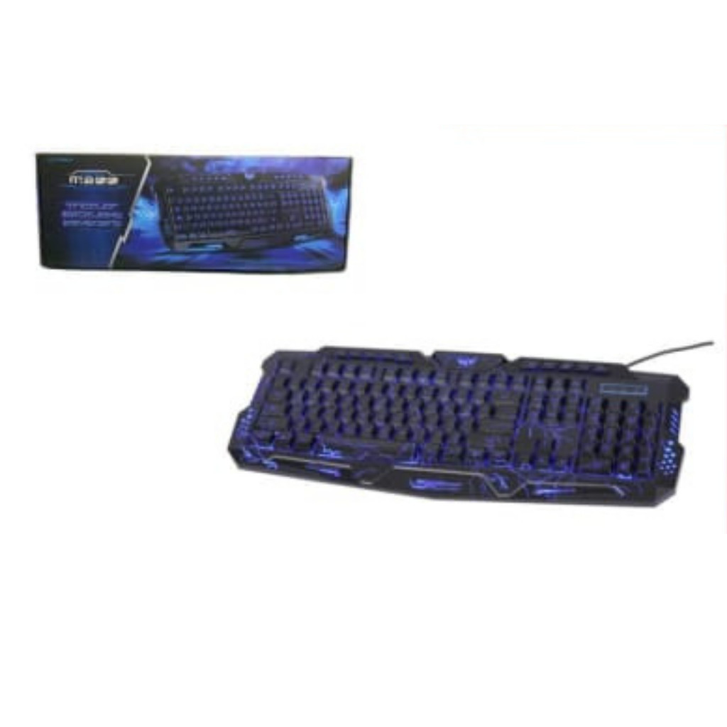 Teclado Semi-mecânico Gamer Jogos Preto Seisa M200 Led Rgb Idioma Português Brasil