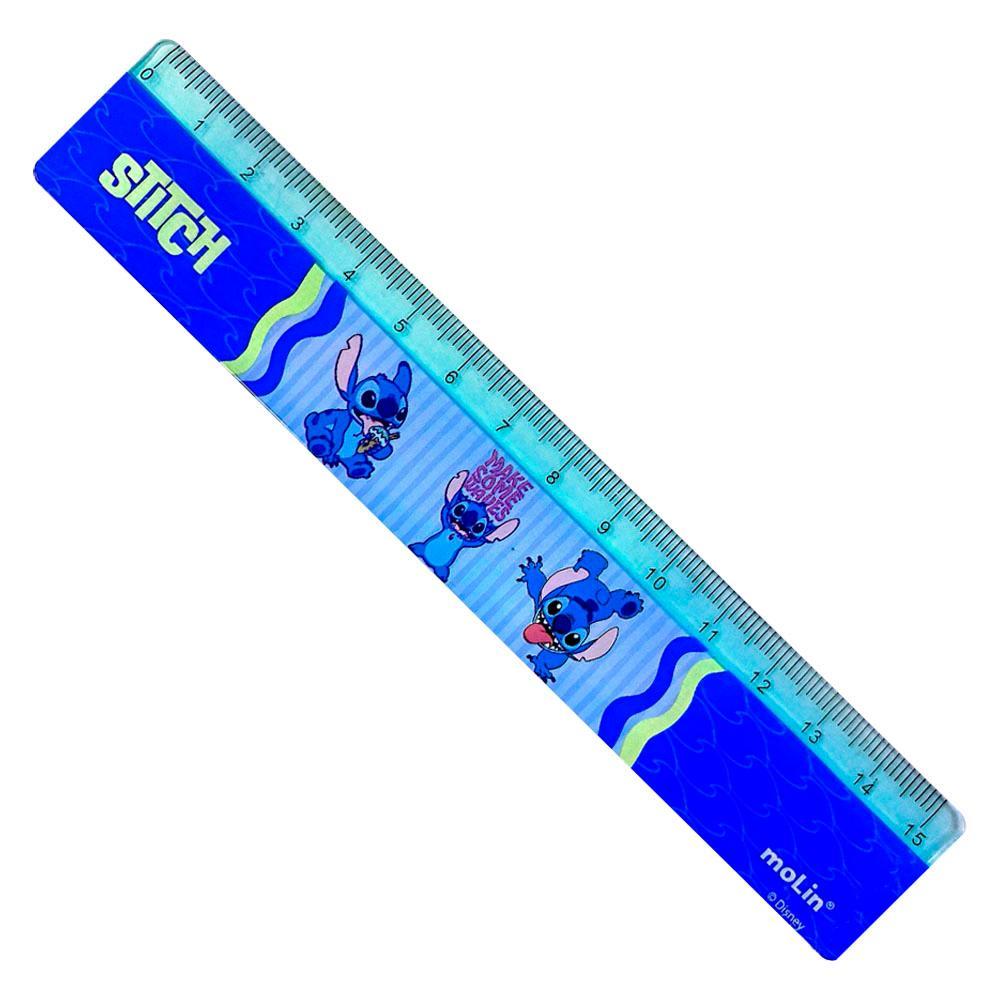 Régua Escolar Pequena 15cm Disney Stitch 1und Molin