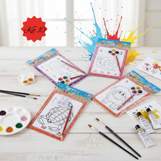 10 Conjunto Crianças Pintura Brinquedos Cor Fundo Aquarela Graffiti Brinquedo Presentes De Natal em Oferta na Shopee