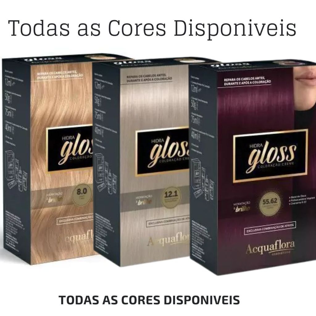 Coloração Hidra Gloss Escolha Sua Cor - Acquaflora em Oferta na Shopee