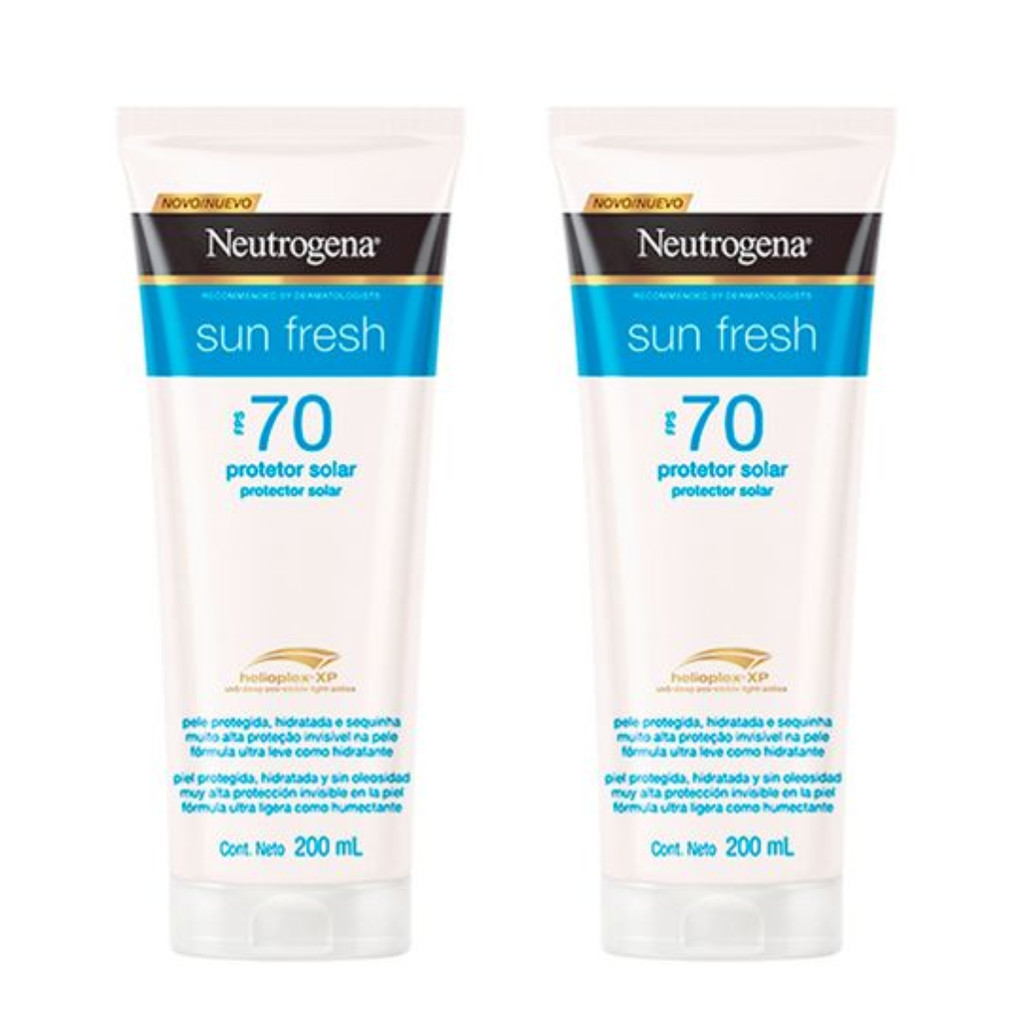 Kit Protetor Solar Neutrogena Sun Fresh FPS 70 200ml - 2 unidades