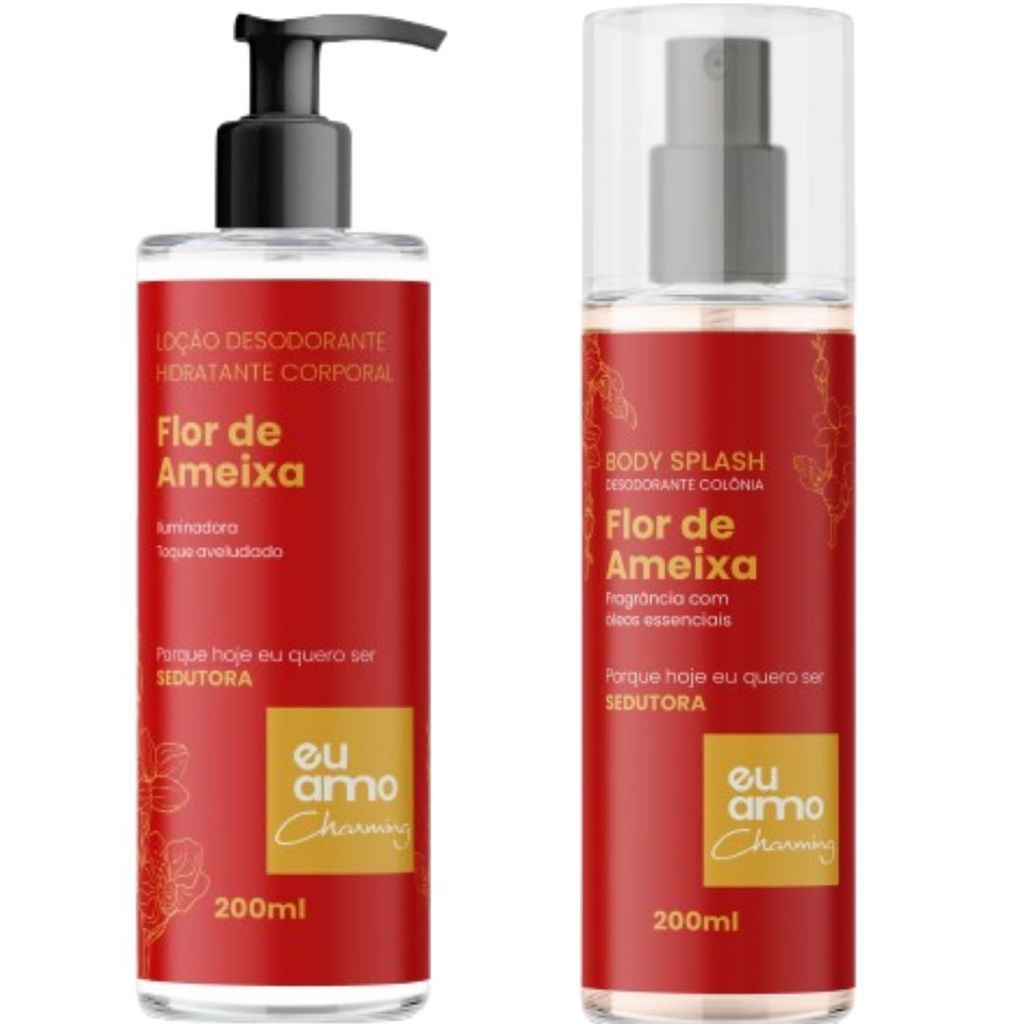 Kit  Charming Flor de Ameixa – Body Splash + Loção Hidratante - 200g