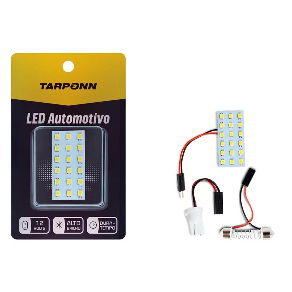 Lâmpada LED Placa Torpedo F-3528-18SMD com 2 Conectores Tarponn - TP-5018