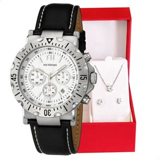 Relógio Feminino Champion Ana Hickmann Cronógrafo Couro AH30004K Colar e Brincos em Oferta na Shopee