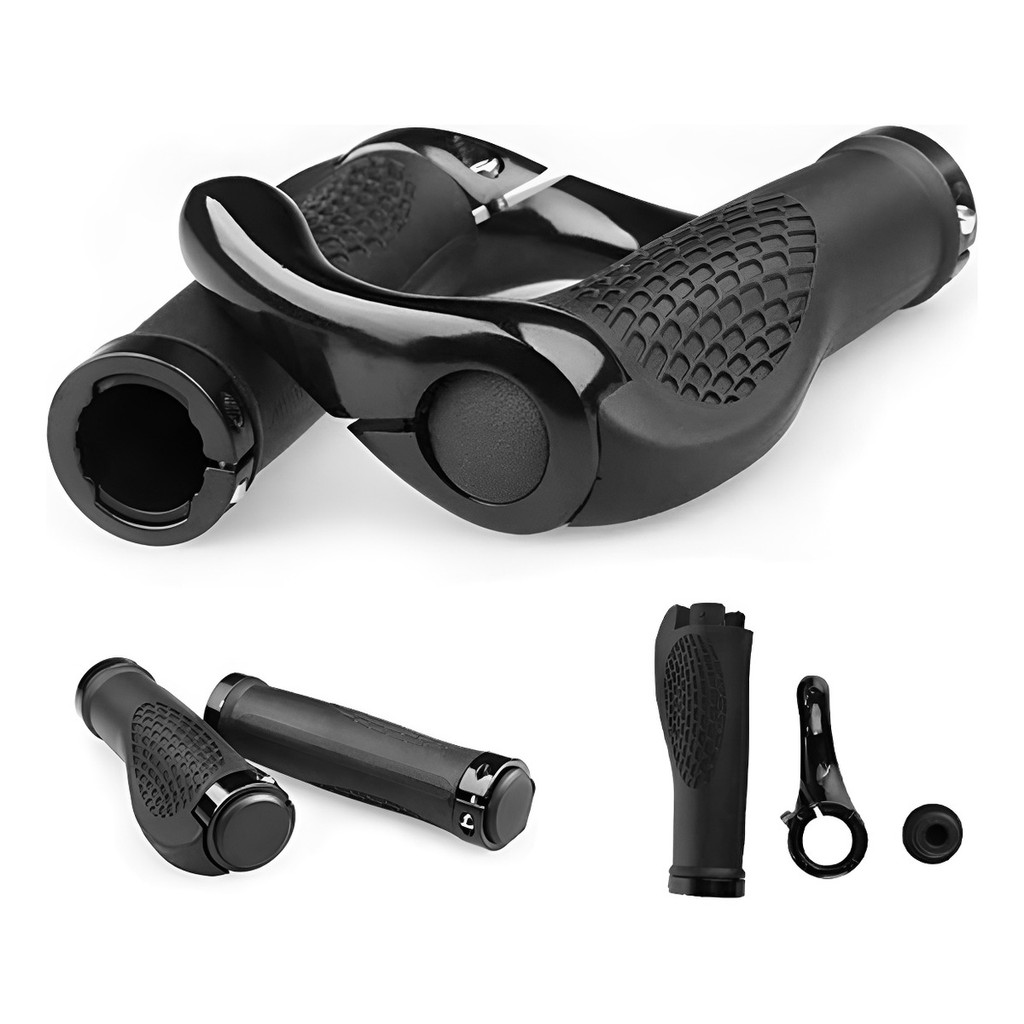 Manopla Bike Bicicleta Mtb Chifre Bar End Anatômica - Par