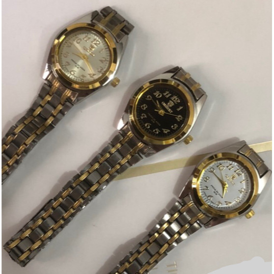 Relógio Masculino Feminino Luxo Prata Dourado Preto Moda resistente a agua Quartzo Negócios Lazer Aço Faixa Calendário