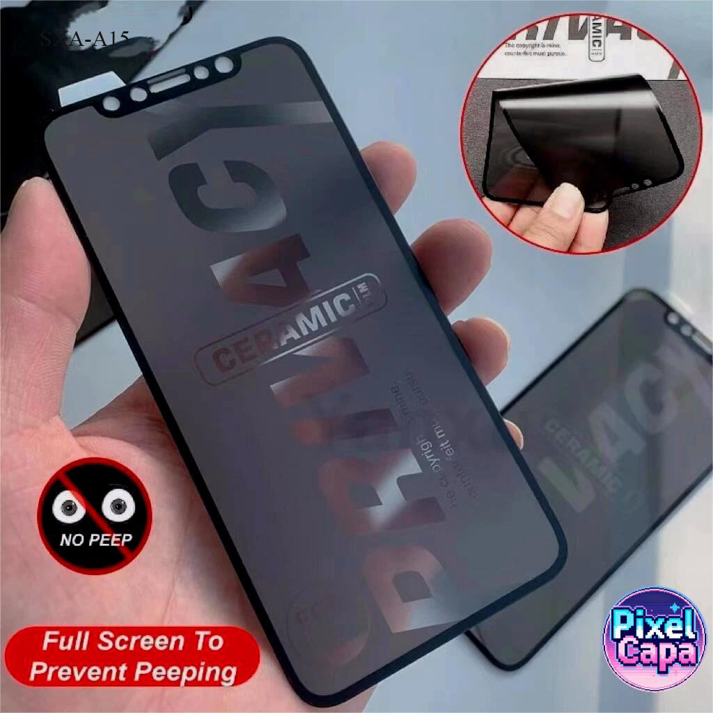 Película Para Samsung Galaxy A15 A14 A16 A21S A24 A13 A25 A12 A23 A22 A50 A30 4G 5G Macia Protetor Privacidade 9H GHM