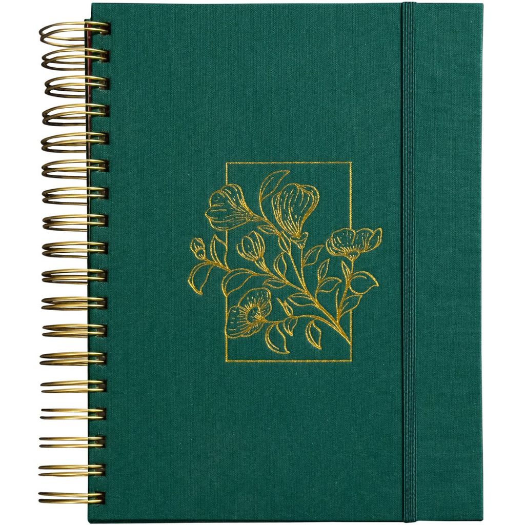 Meu plano perfeito | Floral verde tecido capa dura