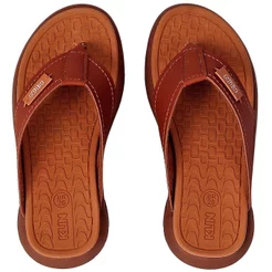 Chinelo Klin Infantil Masculino Marrom Caramelo Sandália Dedo Confortável Menino Verão Praia Piscina