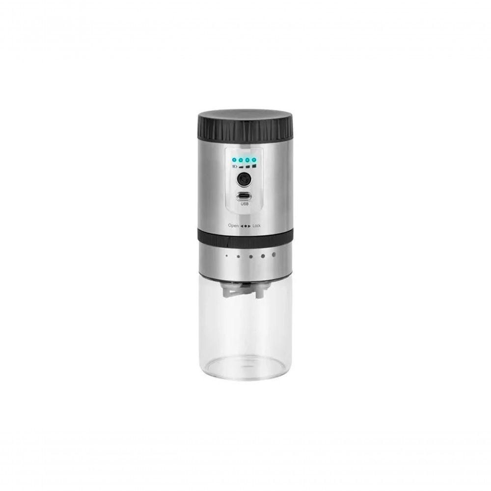 Moedor De Café Elétrico Automático Recarregável Usb Recipiente Em Vidro Com Tampa