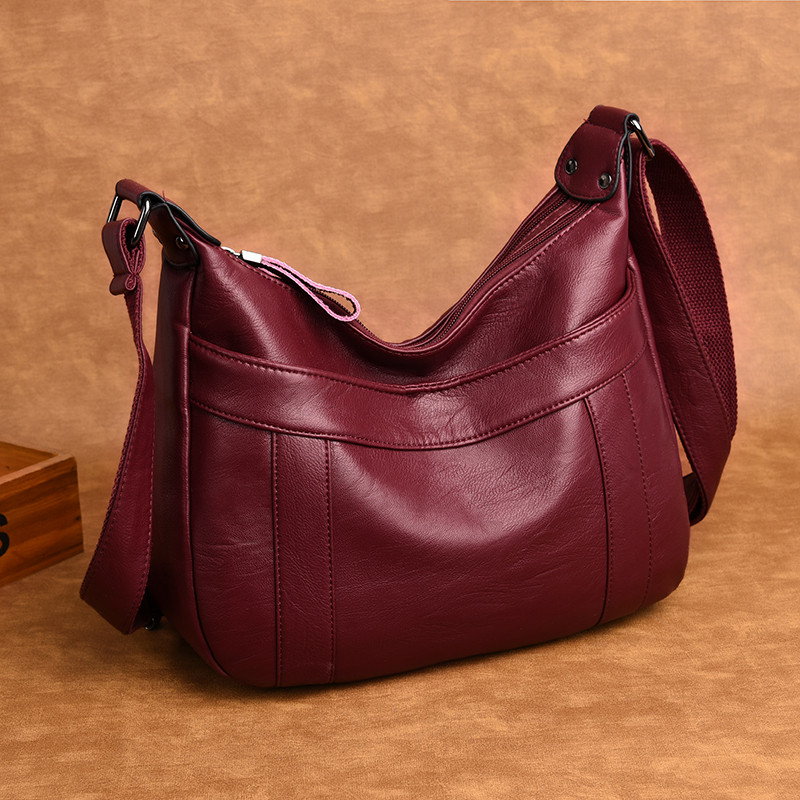 Bolsas femininas 2026 novo estilo na moda bolsas femininas idosas de meia-idade bolsas da mãe bolsas grandes de couro ge