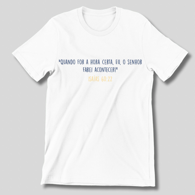camiseta religiosa camiseta feminina T-SHIRT RELIGIOSA ISAIAS 60:20 camiseta 100% algodão