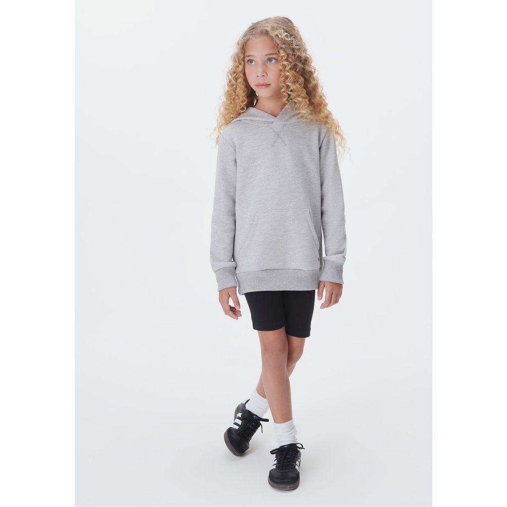 Blusão Básico Infantil Unissex Em Moletom Com Capuz